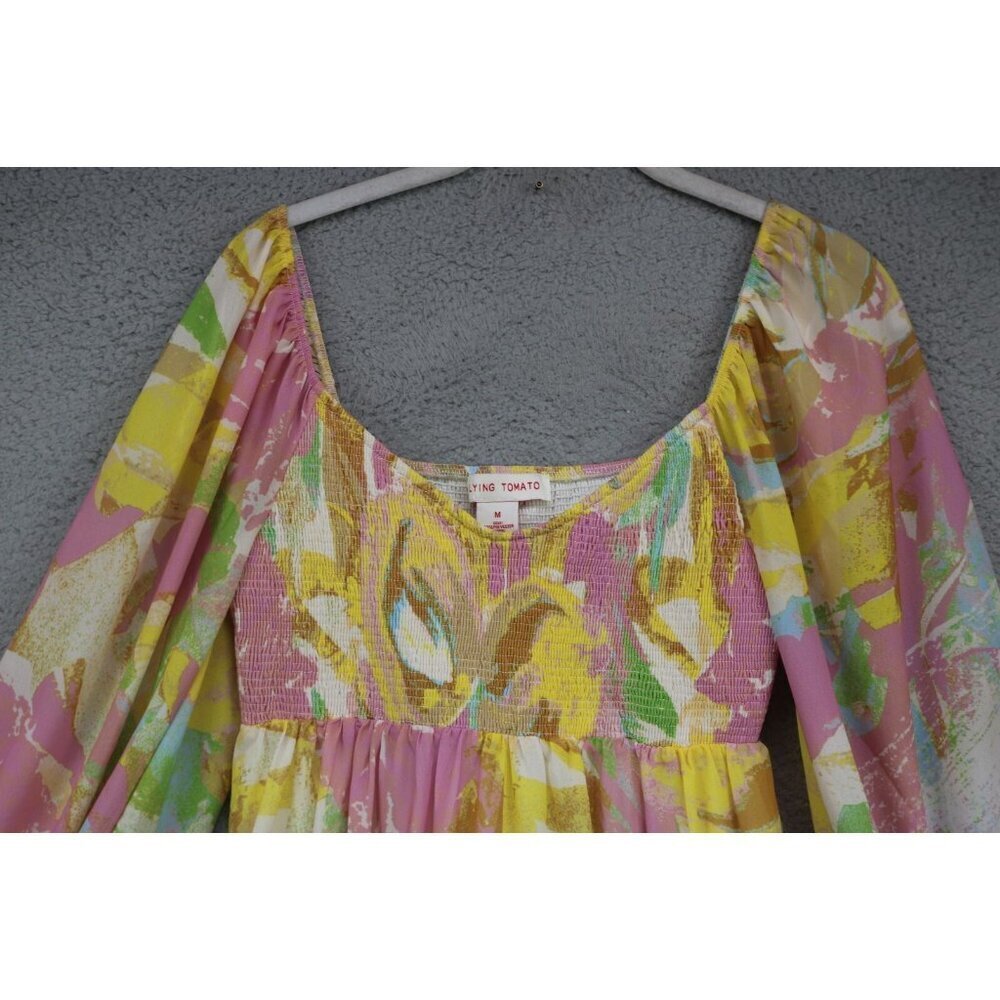 Flying Tomato Long Balloon Sleeves Dress-Size Medium-Lined-Cottagecore-BOHO - Picture 6 of 12